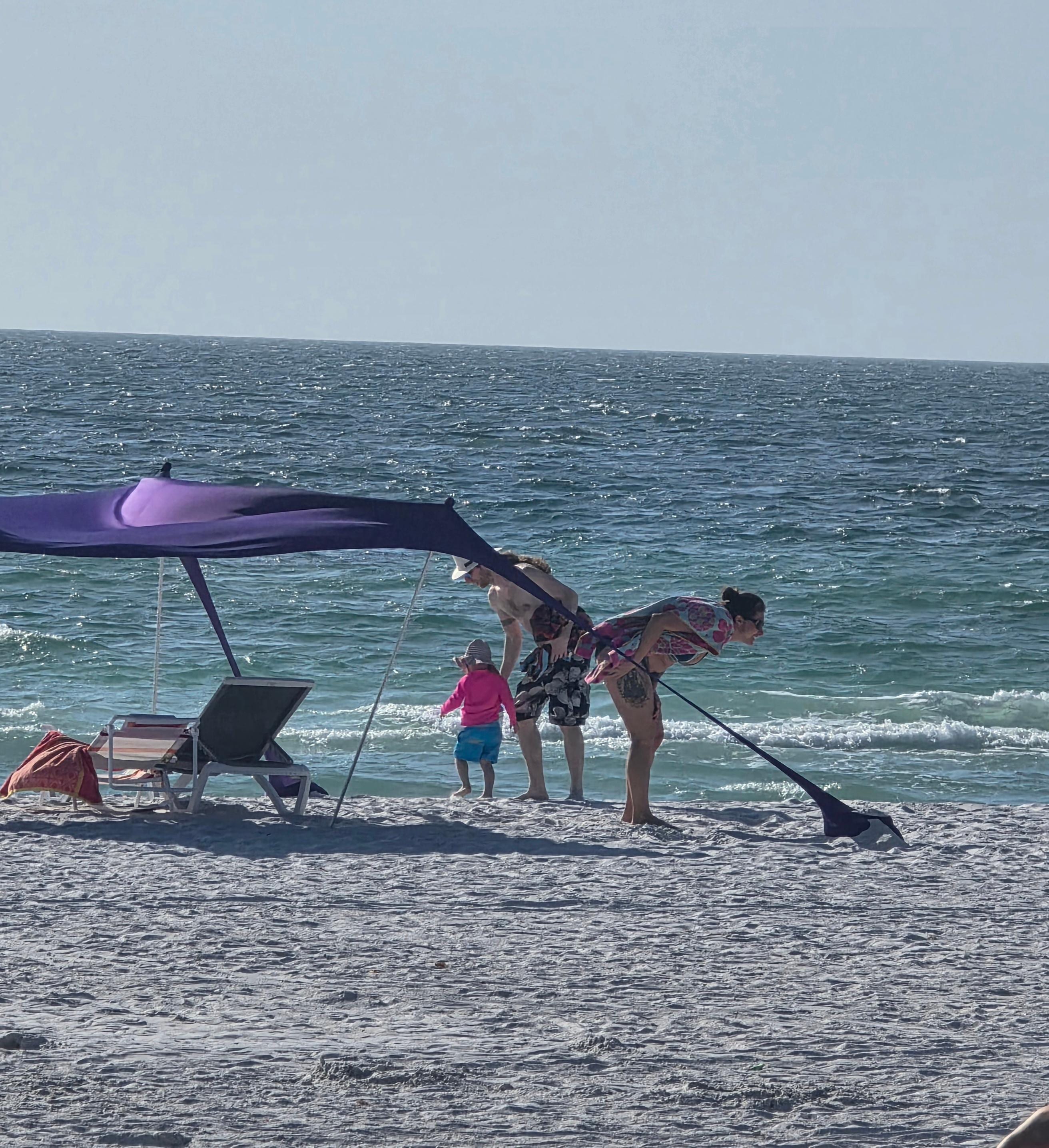 Able to watch the kids on the beach from the back patio