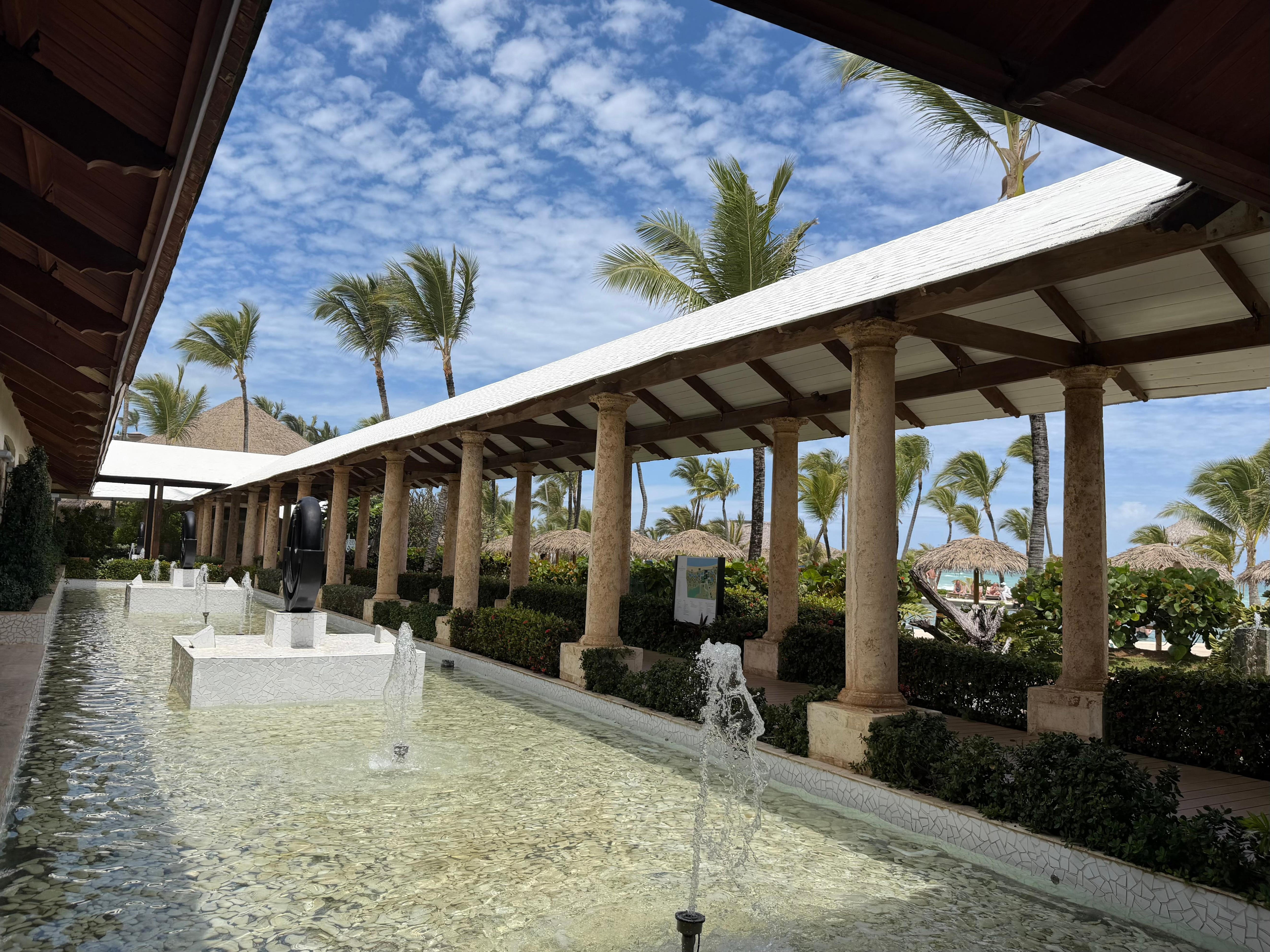 All the walkways are covered so you don’t get wet if it rains