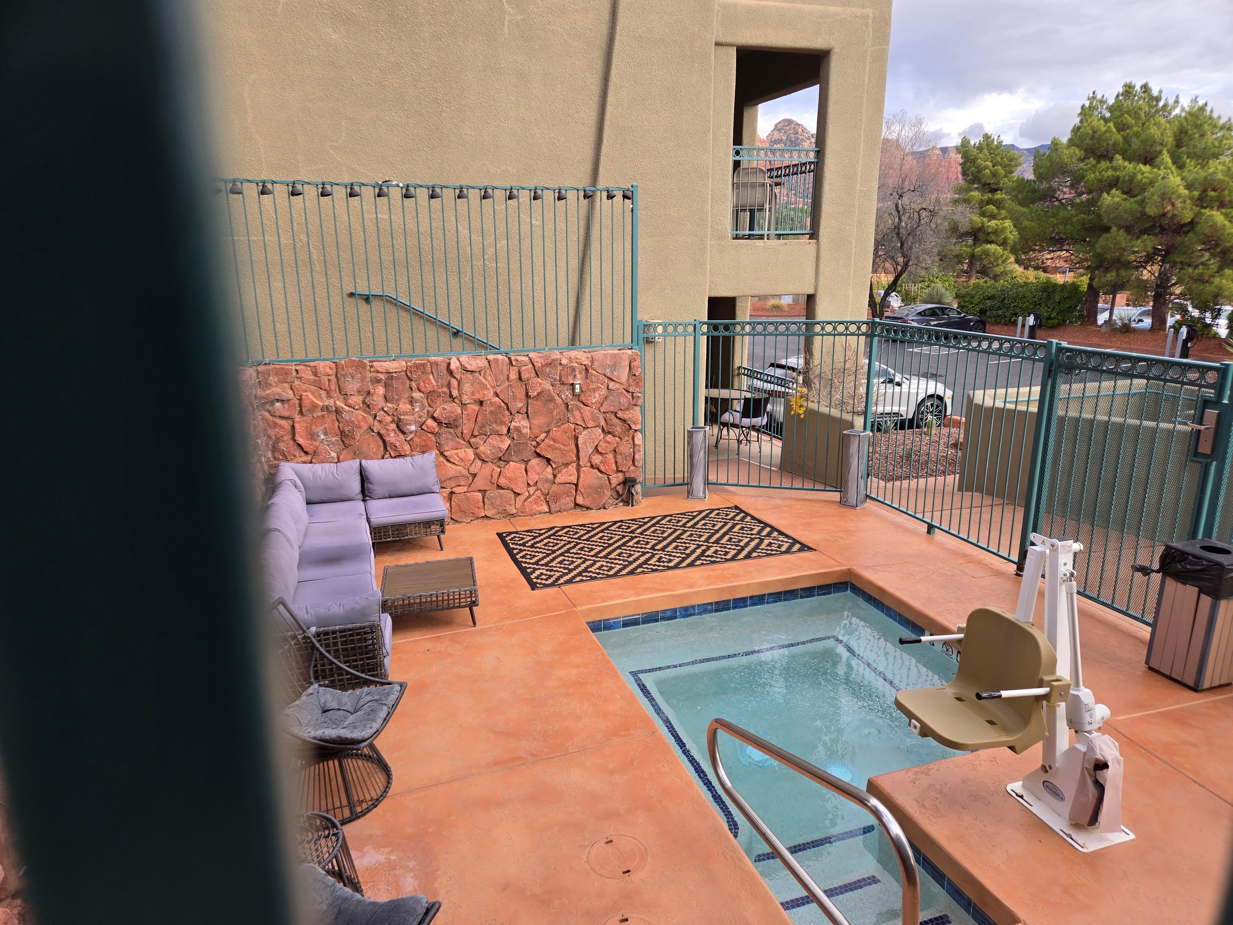 Hotel tub with a view