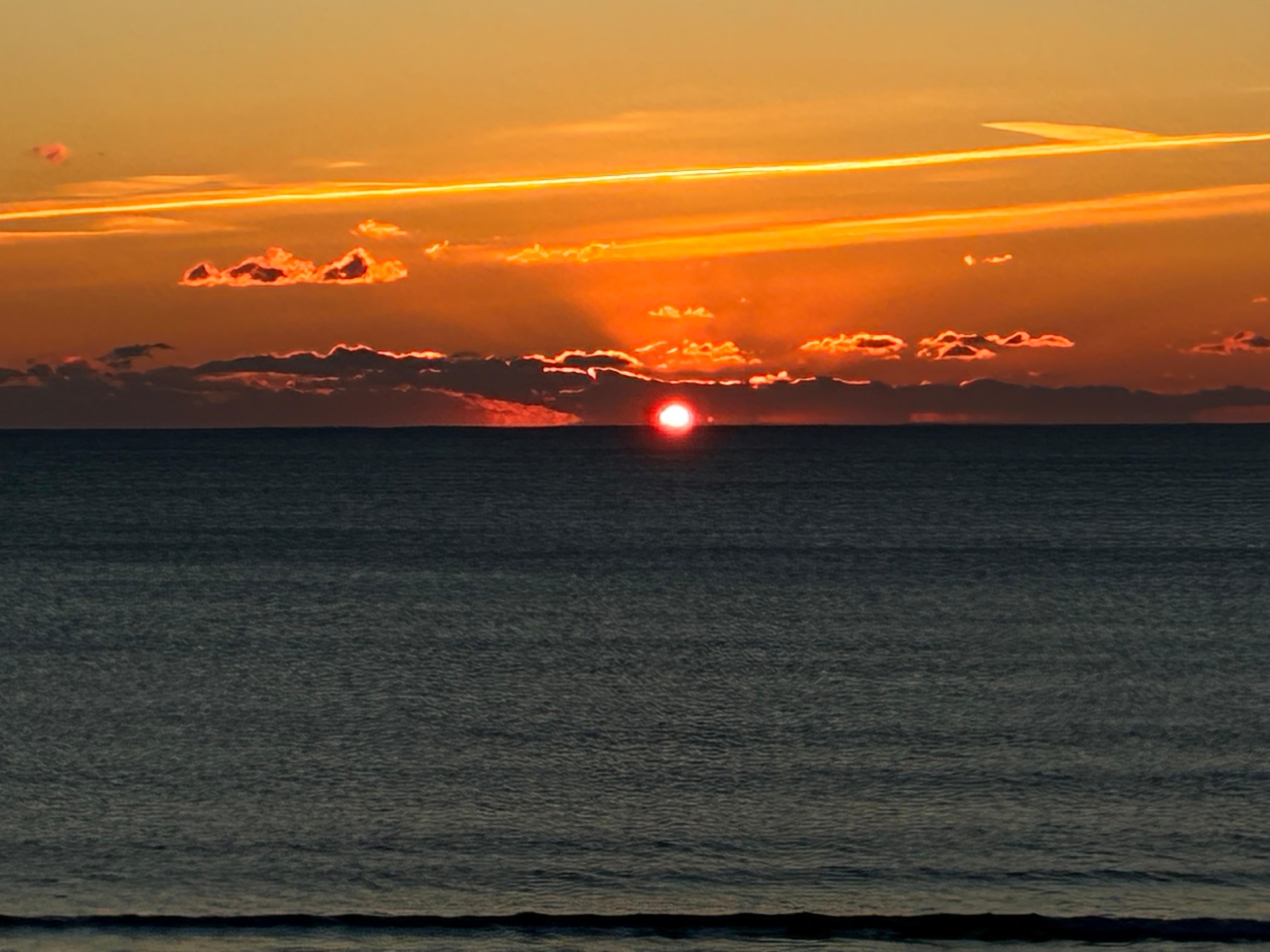 Sunrise from the balcony. So beautiful and peaceful. 