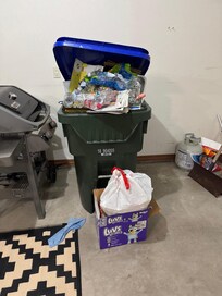 Just one of the trash cans in the area with the ping pong table. The smell was terrible and lingered.