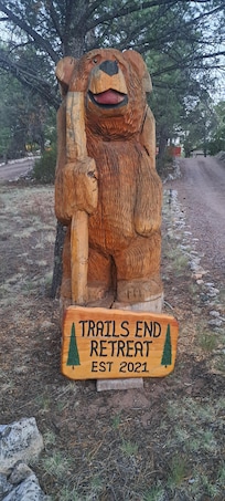 He greets as you first come in.