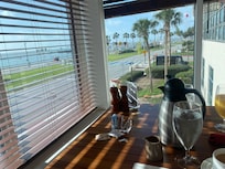 View from breakfast at the restaurant in hotel