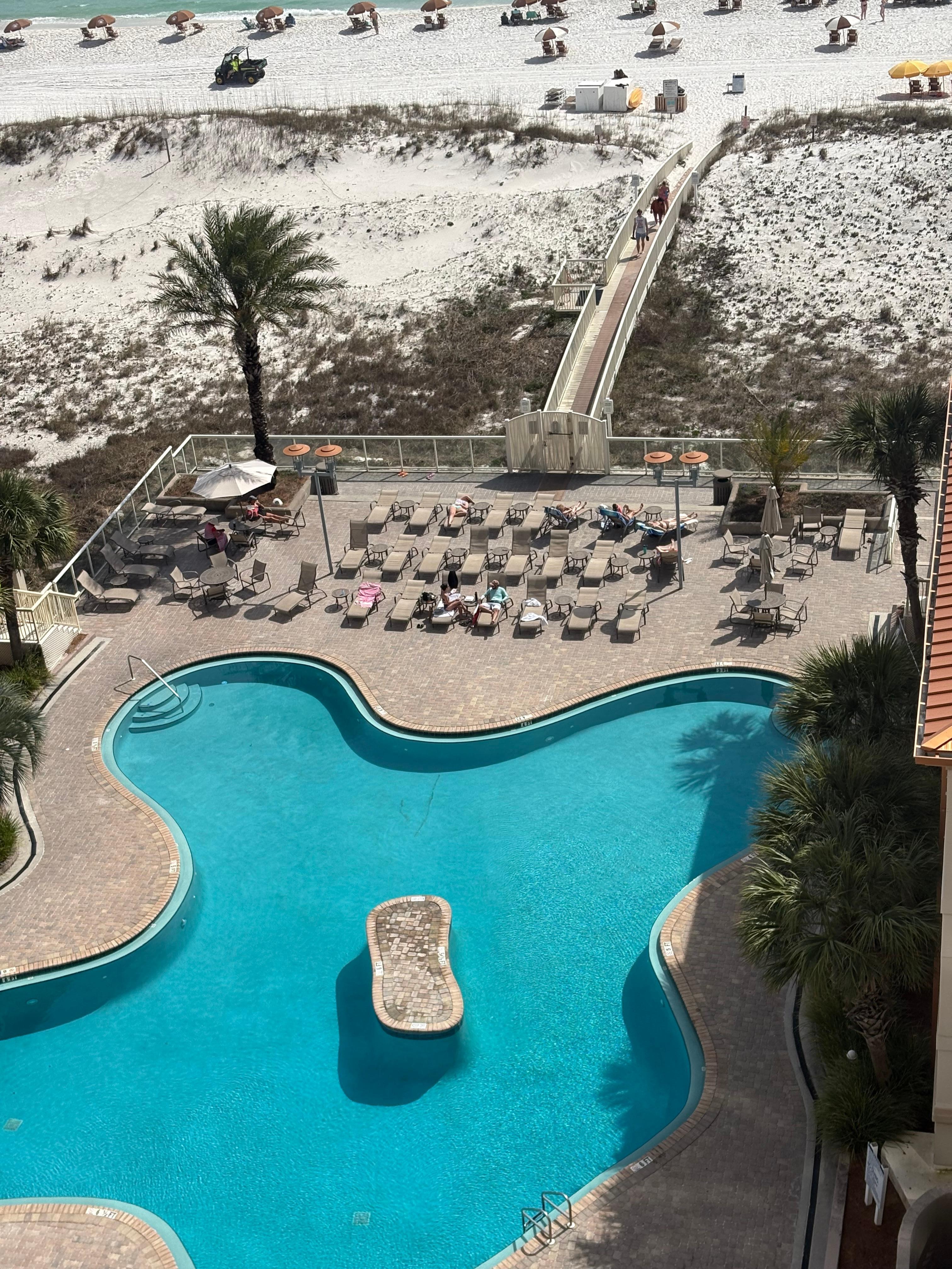 Pool area from our balcony 