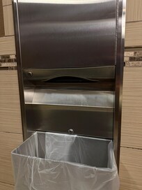 No paper towels in bathroom throughout stay