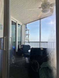 Man on scaffolding outside the master bedroom window WITHOUT NOTICE