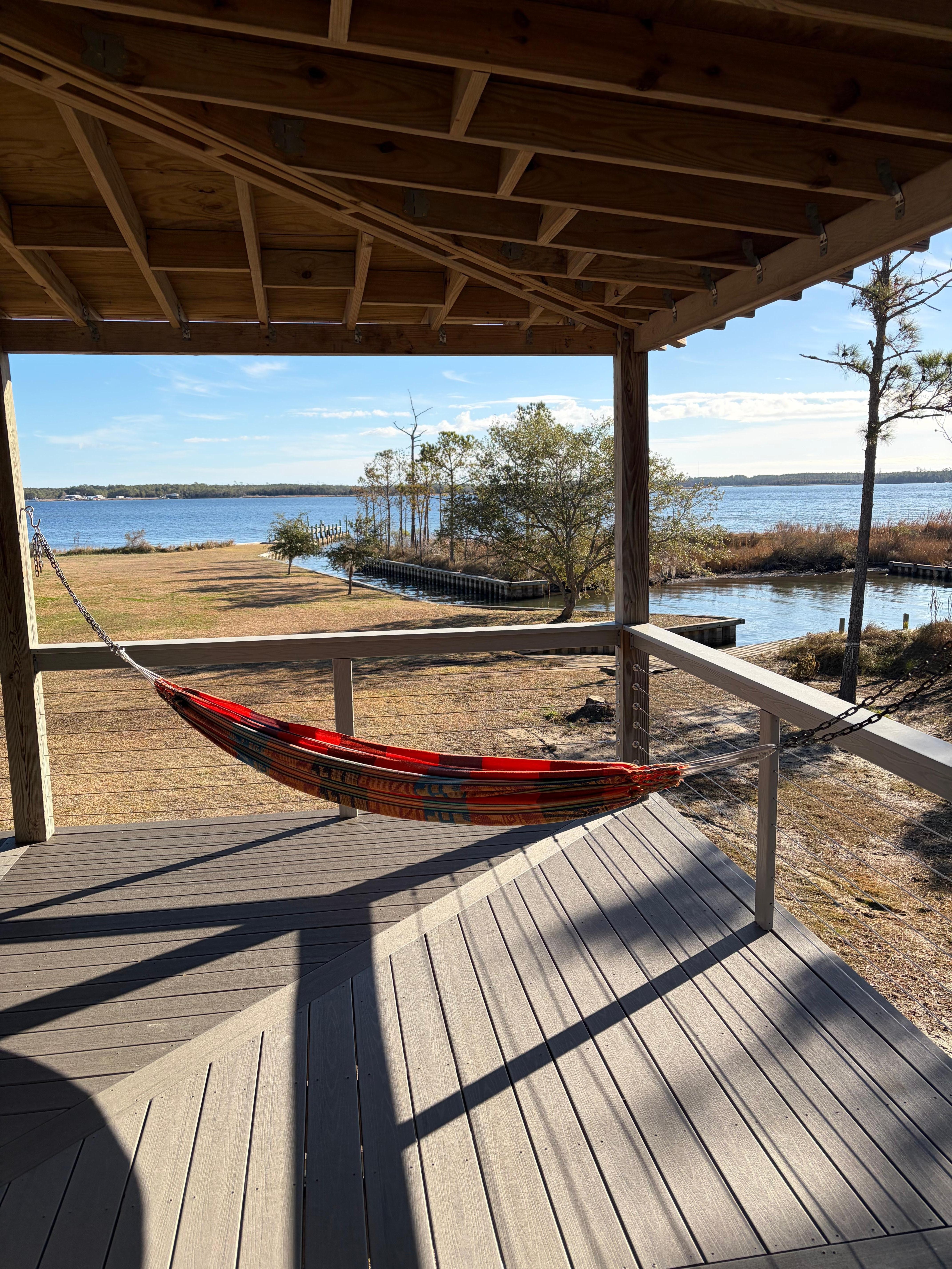Upper deck with the amazing hammock.  I took a nap in it and it’s so comfortable. 