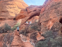 Elephant Arch. 3 1/2 mile hike, but most of it was pretty flat terrain, until the very end!