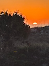 Sunrise from the condo’s private patio.