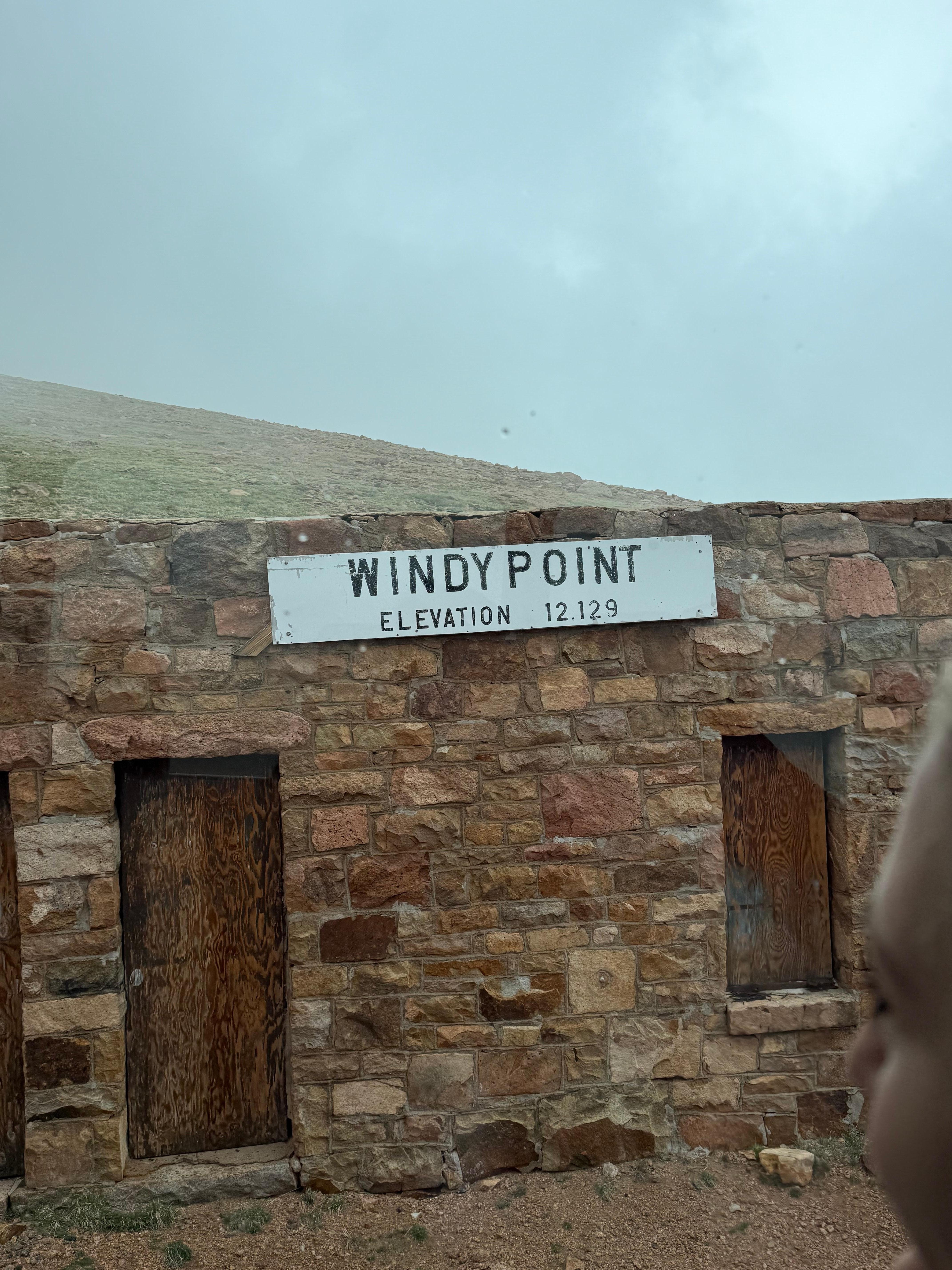 Windy point going up the train ride to pikes peak. 