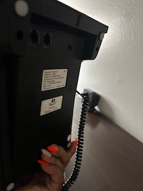The phone was there but no connection just a phone sitting there as a prop.