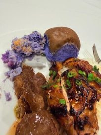 Never had Taro potatoe salad - I think? Not a fan, but the BBQ YUMMMMY