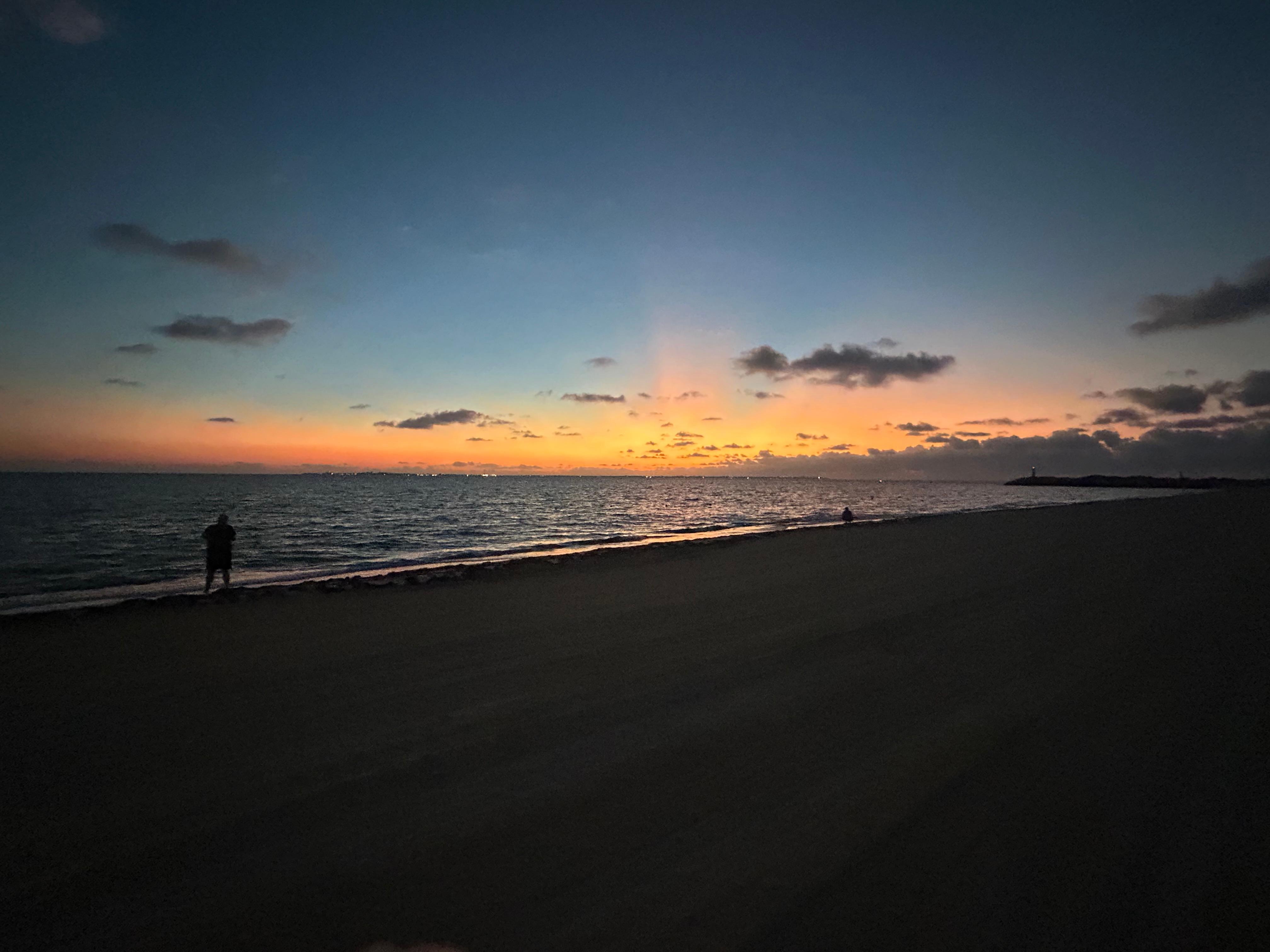 Sunrise on the beach. 