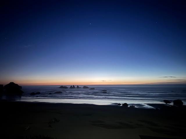 View from deck at night