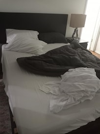 Bed sheets when we arrived.