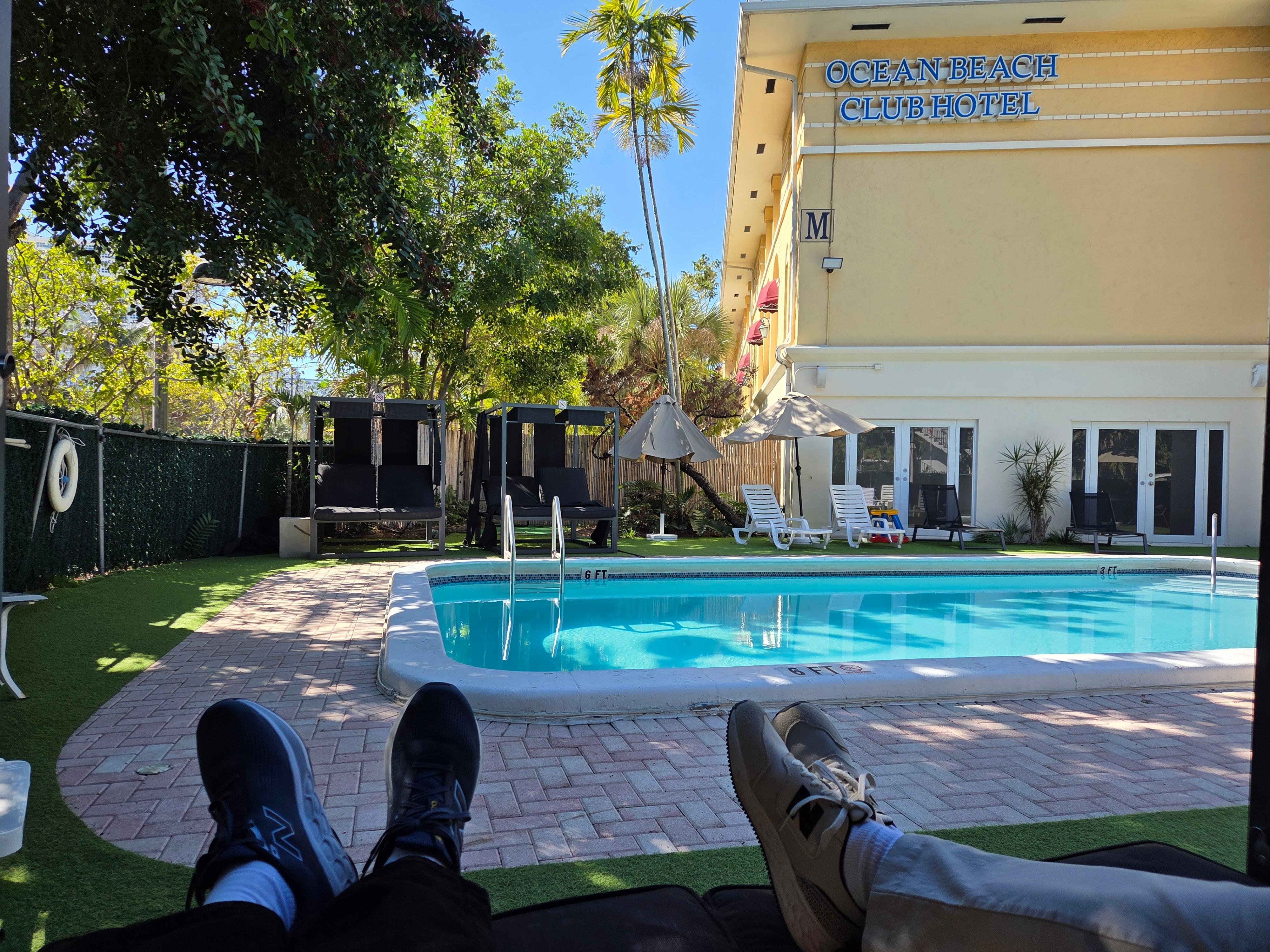 View from inside cabana 