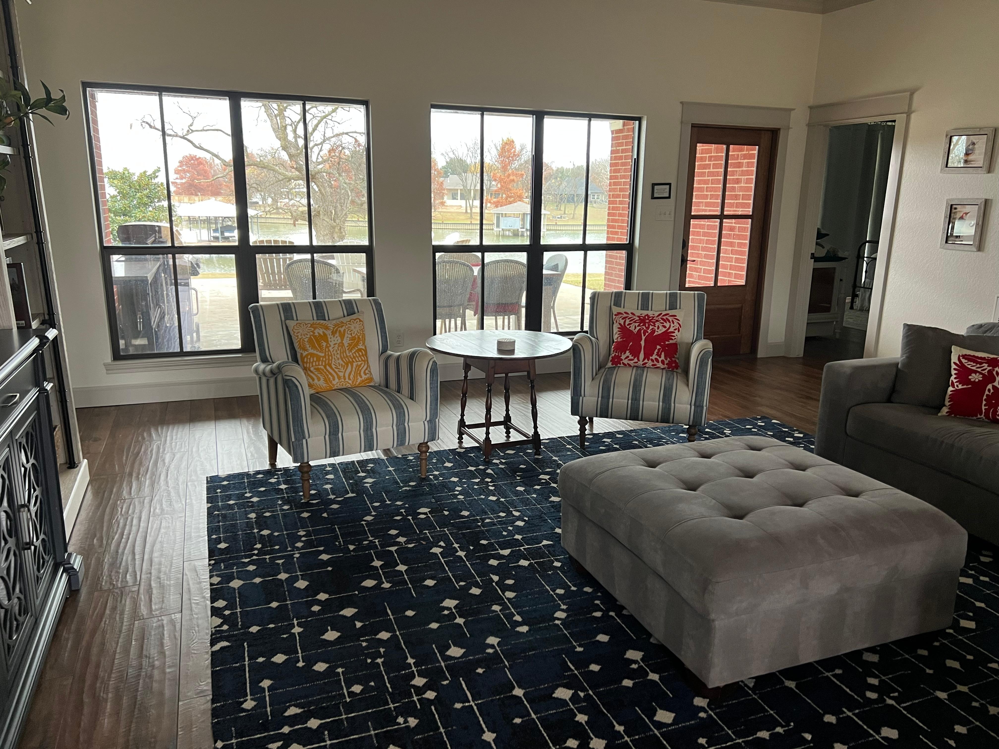 From the living room looking out on lake