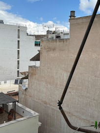 view of the Parthenon from the balcony