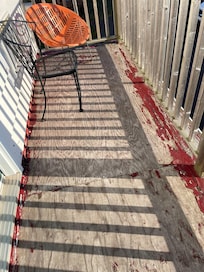Deck hasn’t been painted in a very long time.