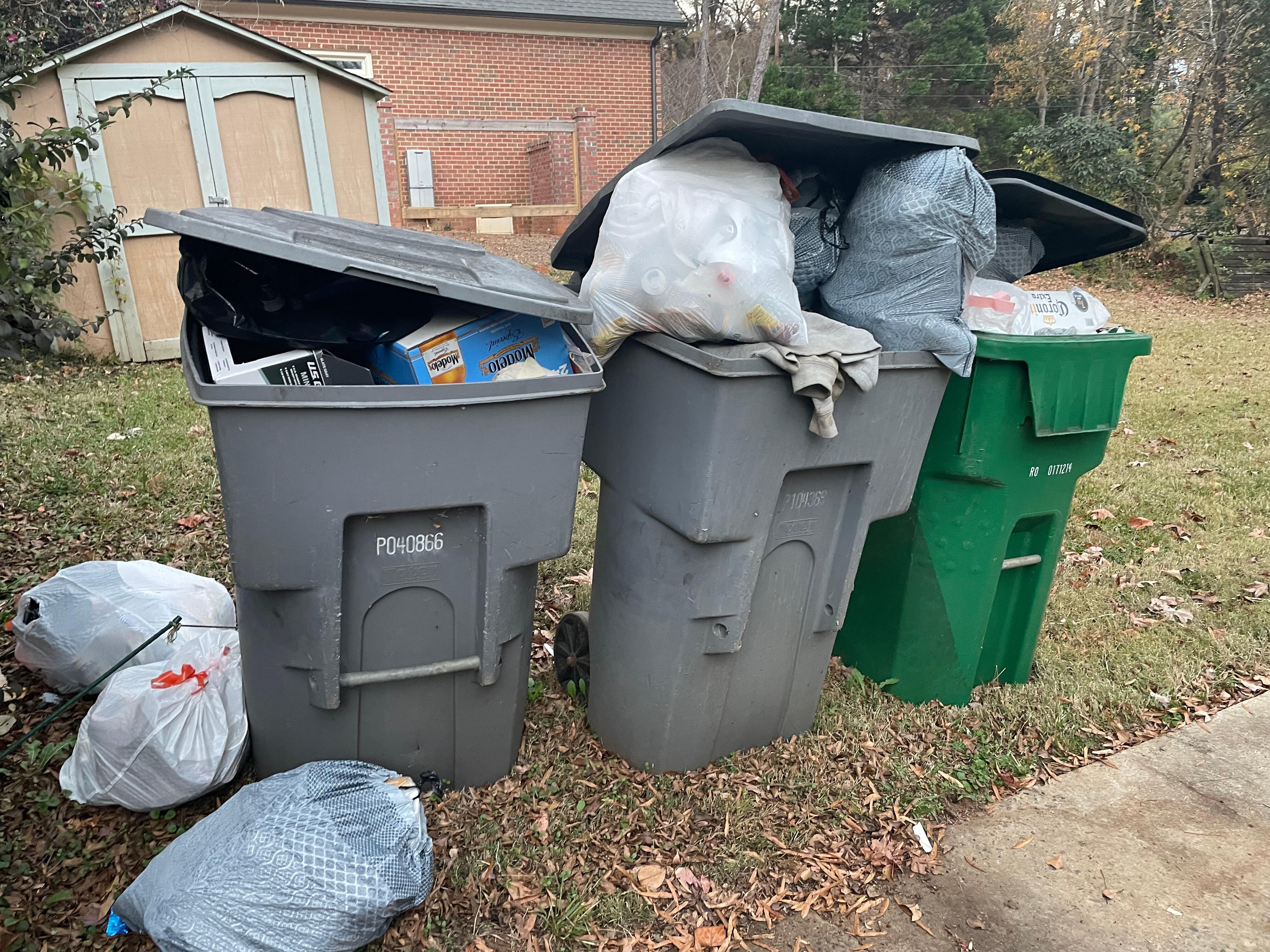 Greeted with previous renter’s trash 