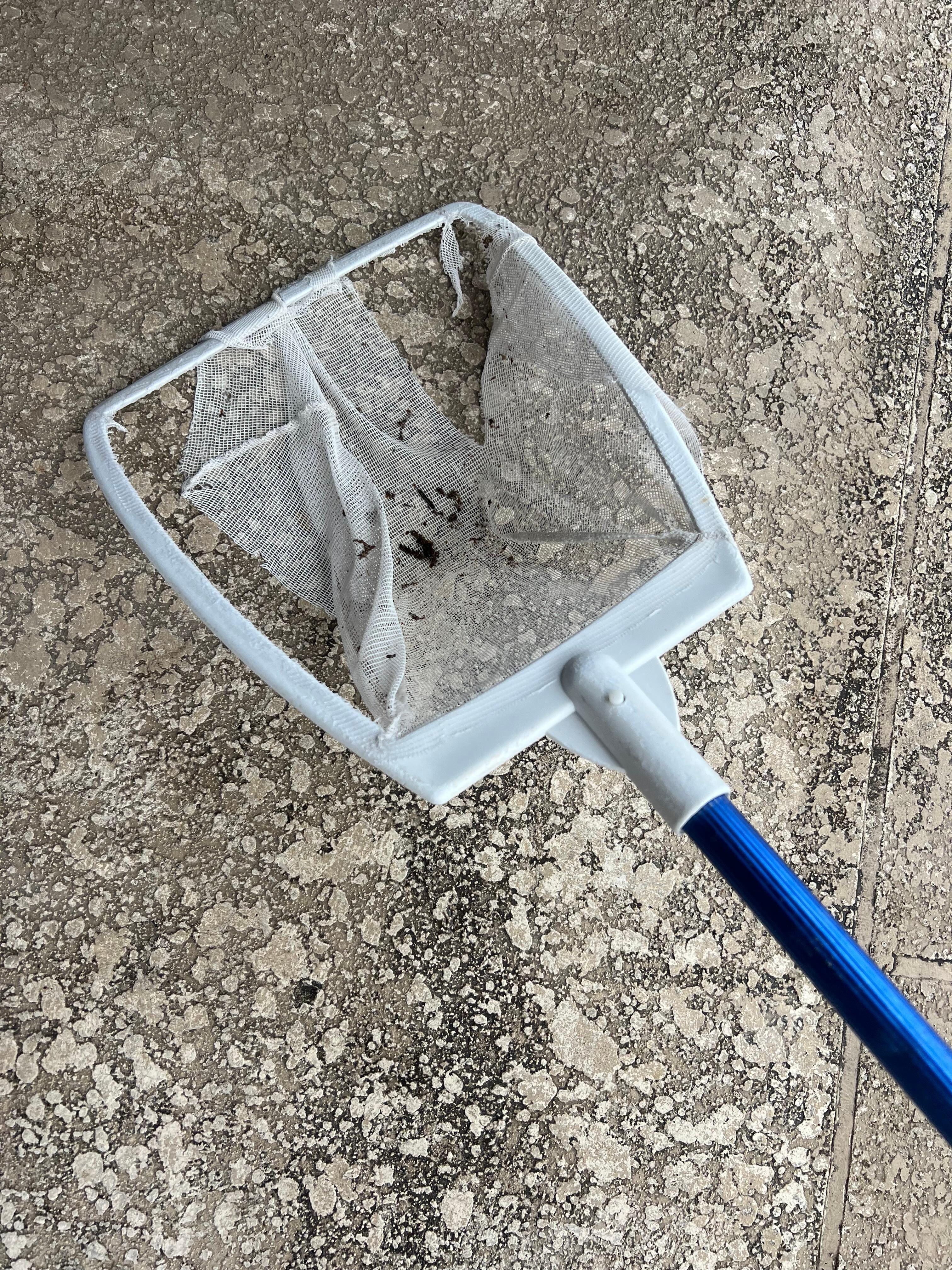 The pool net was broke couldn’t even clean the nasty pool 