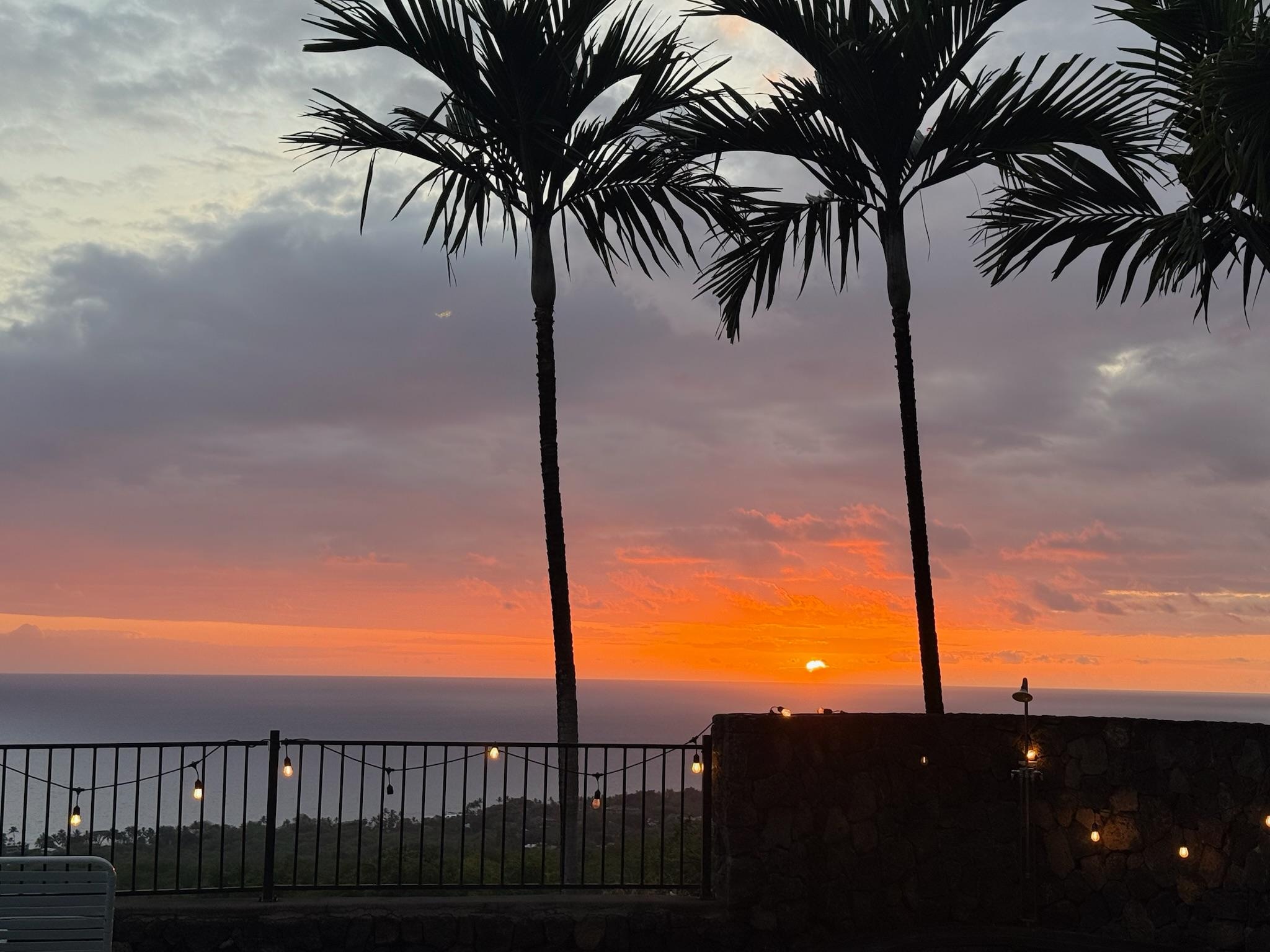 Sunset from the outdoor patio by the pool