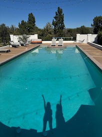 we had our morning coffee on the steps overlooking the pool and views