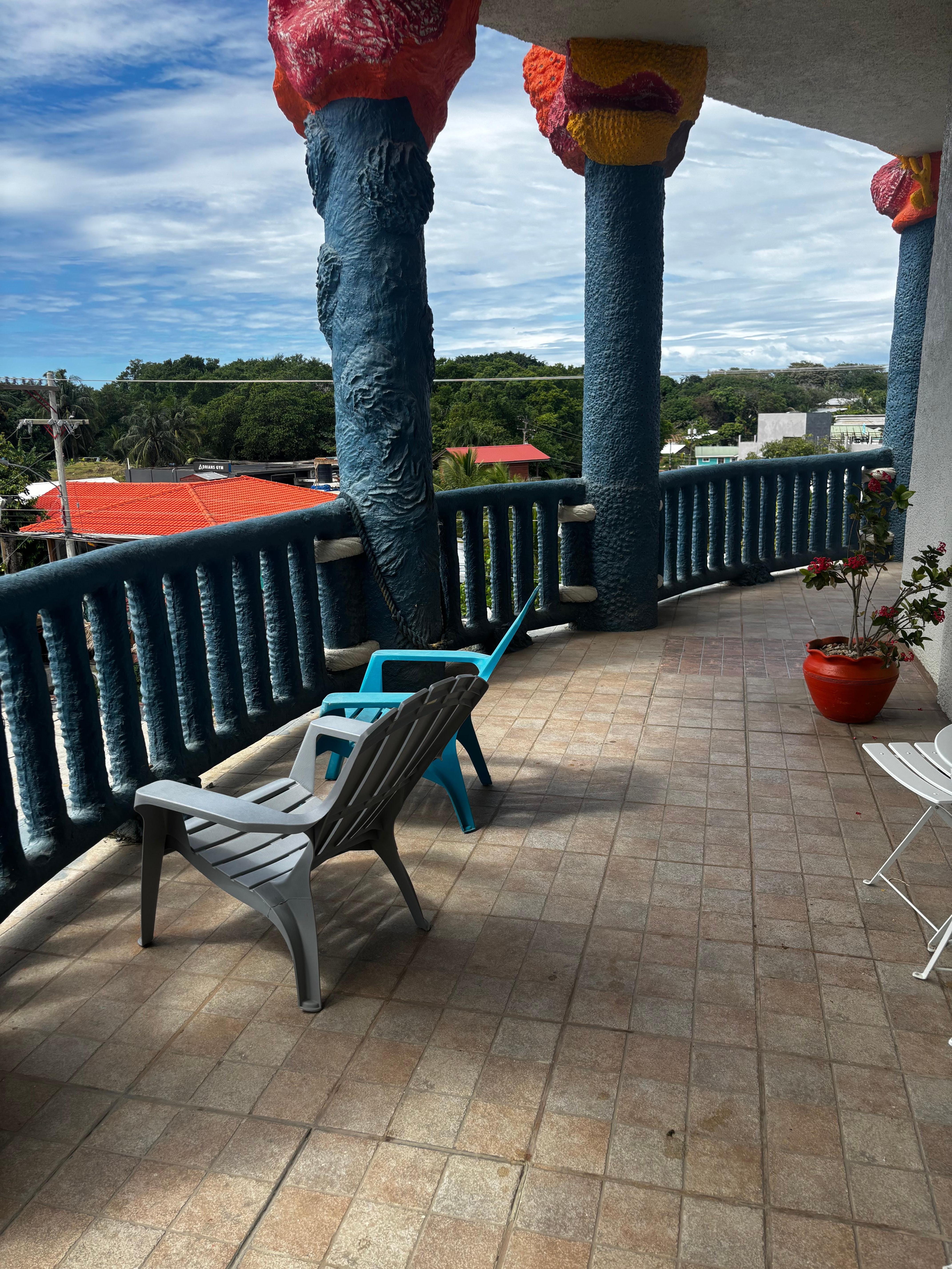 Afternoon sun on the deck