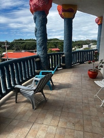 Afternoon sun on the deck
