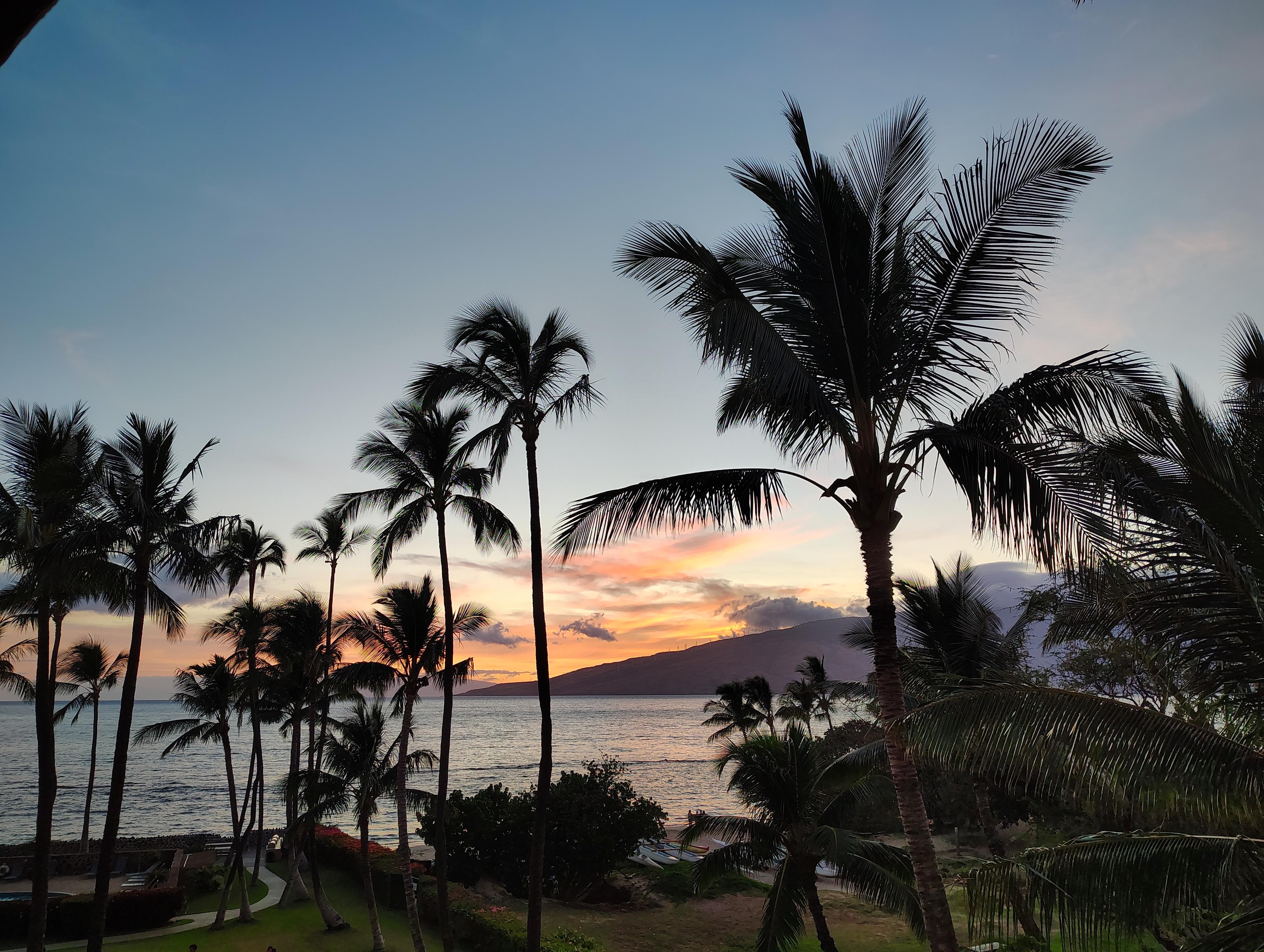 View of sunset from the room
