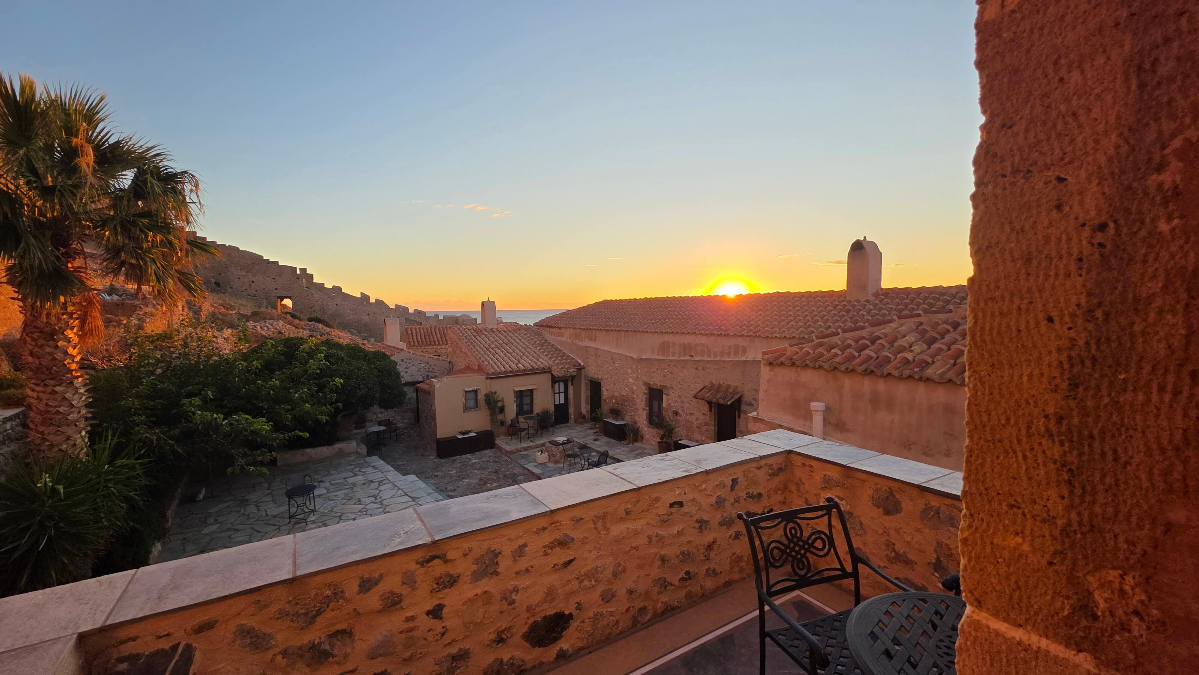 Sunrise from the balcony of the room