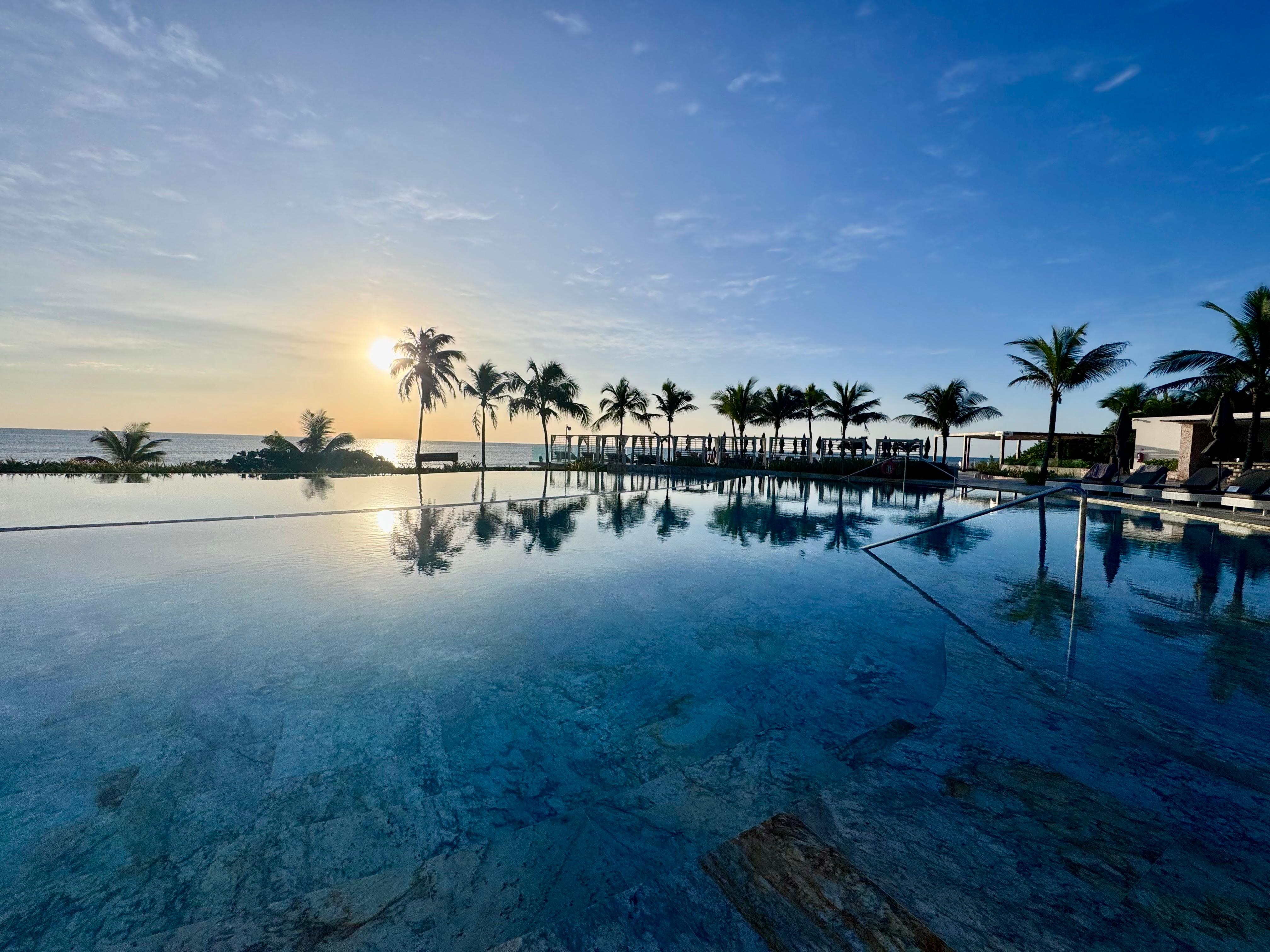 TRS infinity pool in the morning.  Those views!