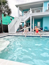 Kids enjoying the pool