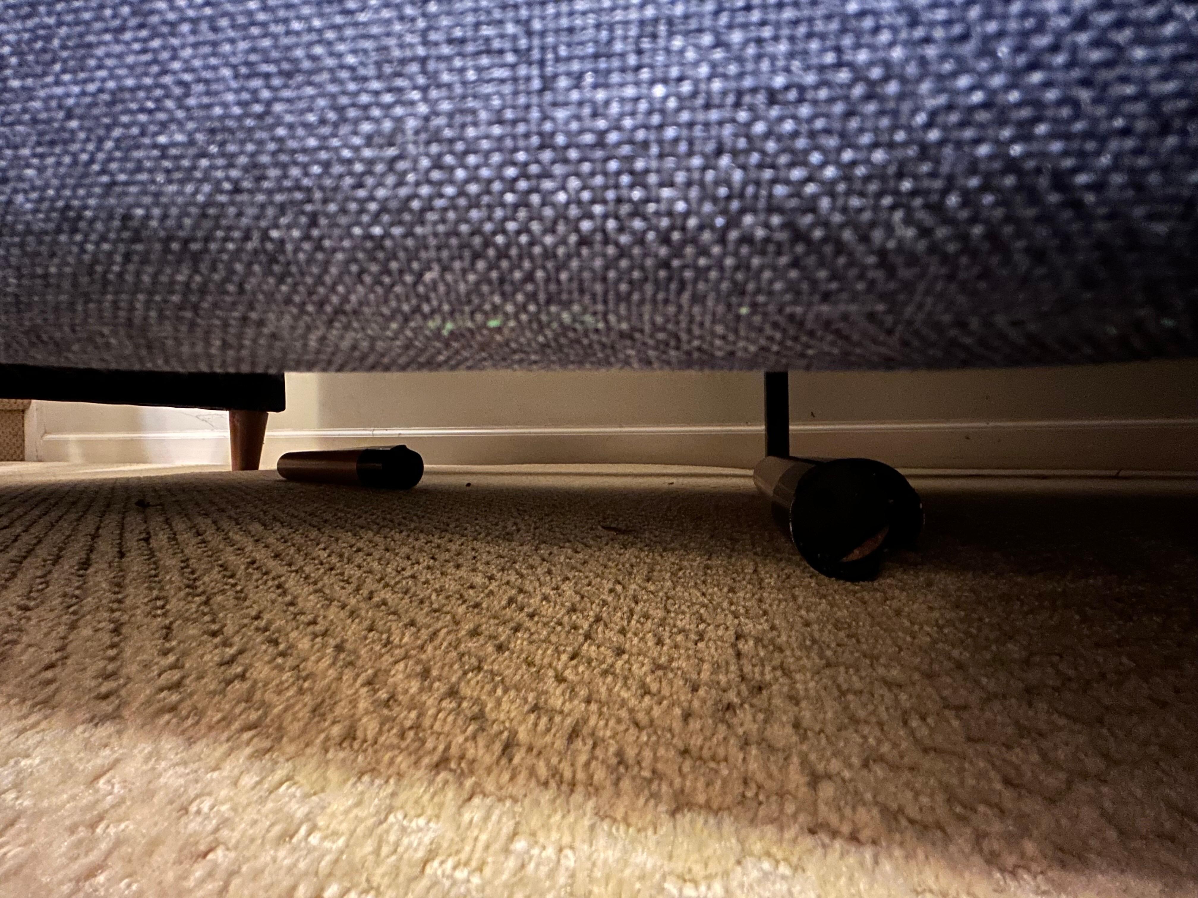 Broken legs under 2nd futon and this one was filthy - unusable 