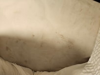 Dirty or stained sheets.
