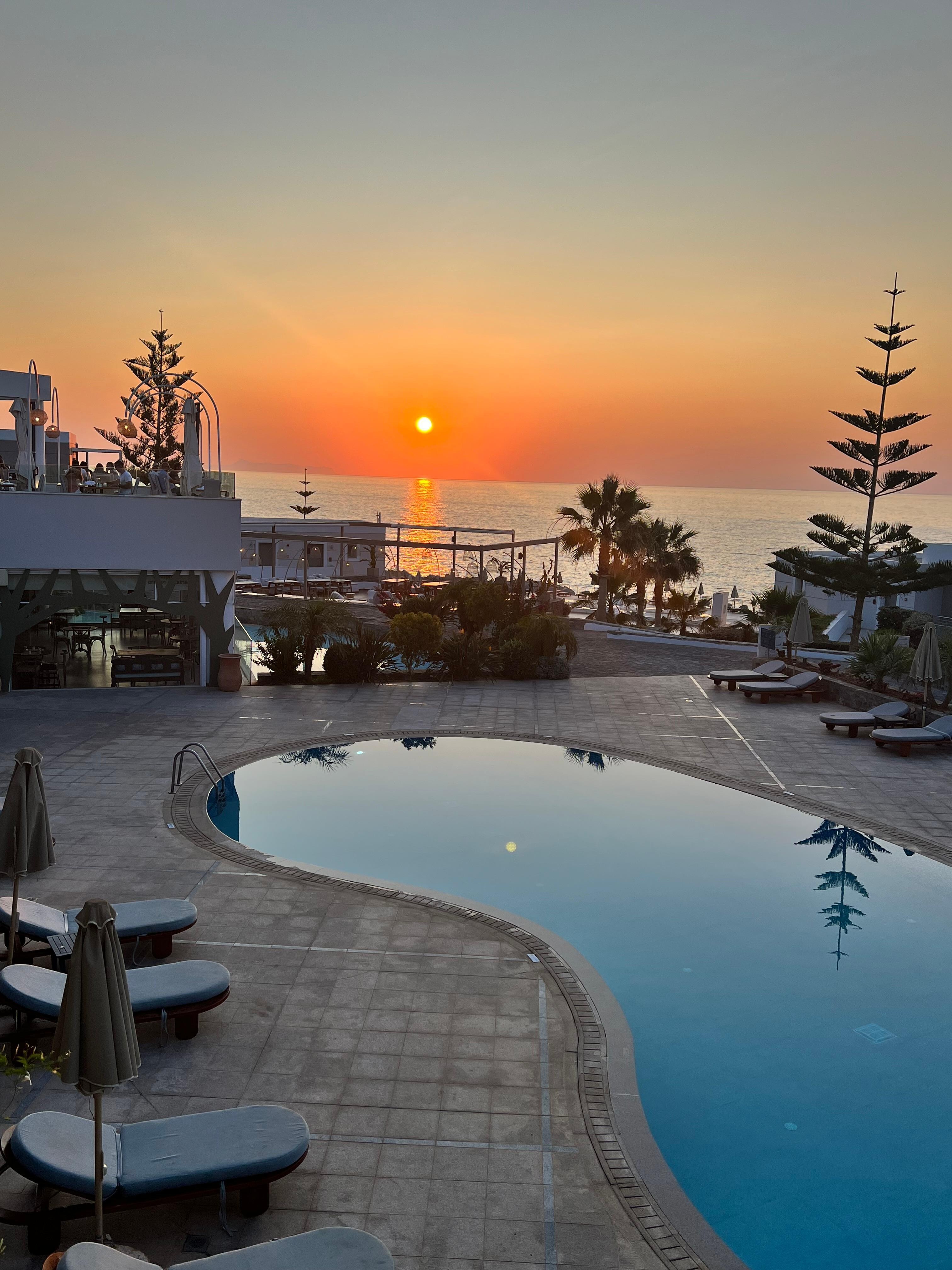 Sunset from the main restaurant 