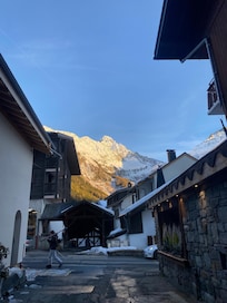 View from outside hotel door.