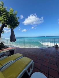 View from shared patio