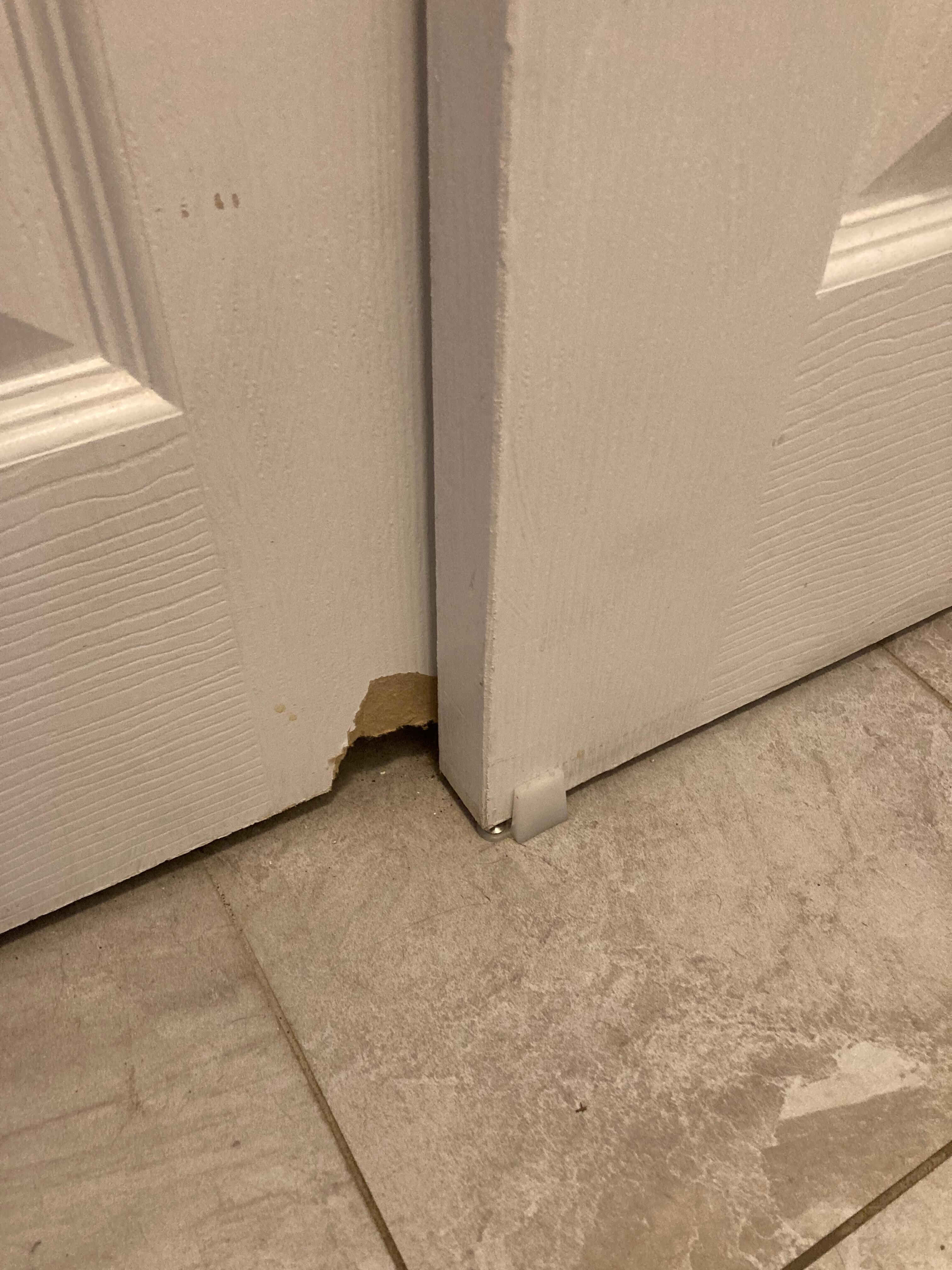 Damage to door
