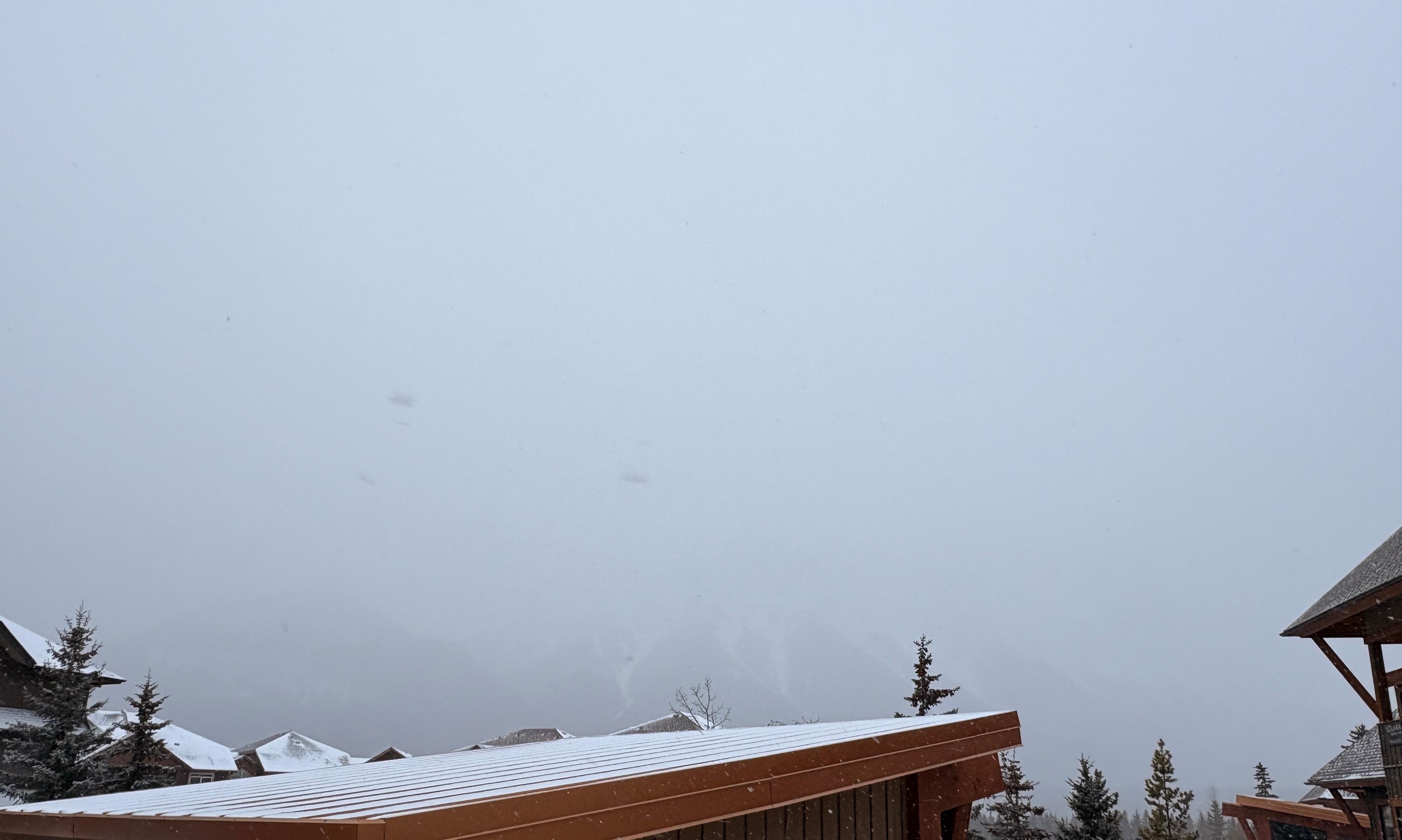 Day 8 view during snow.