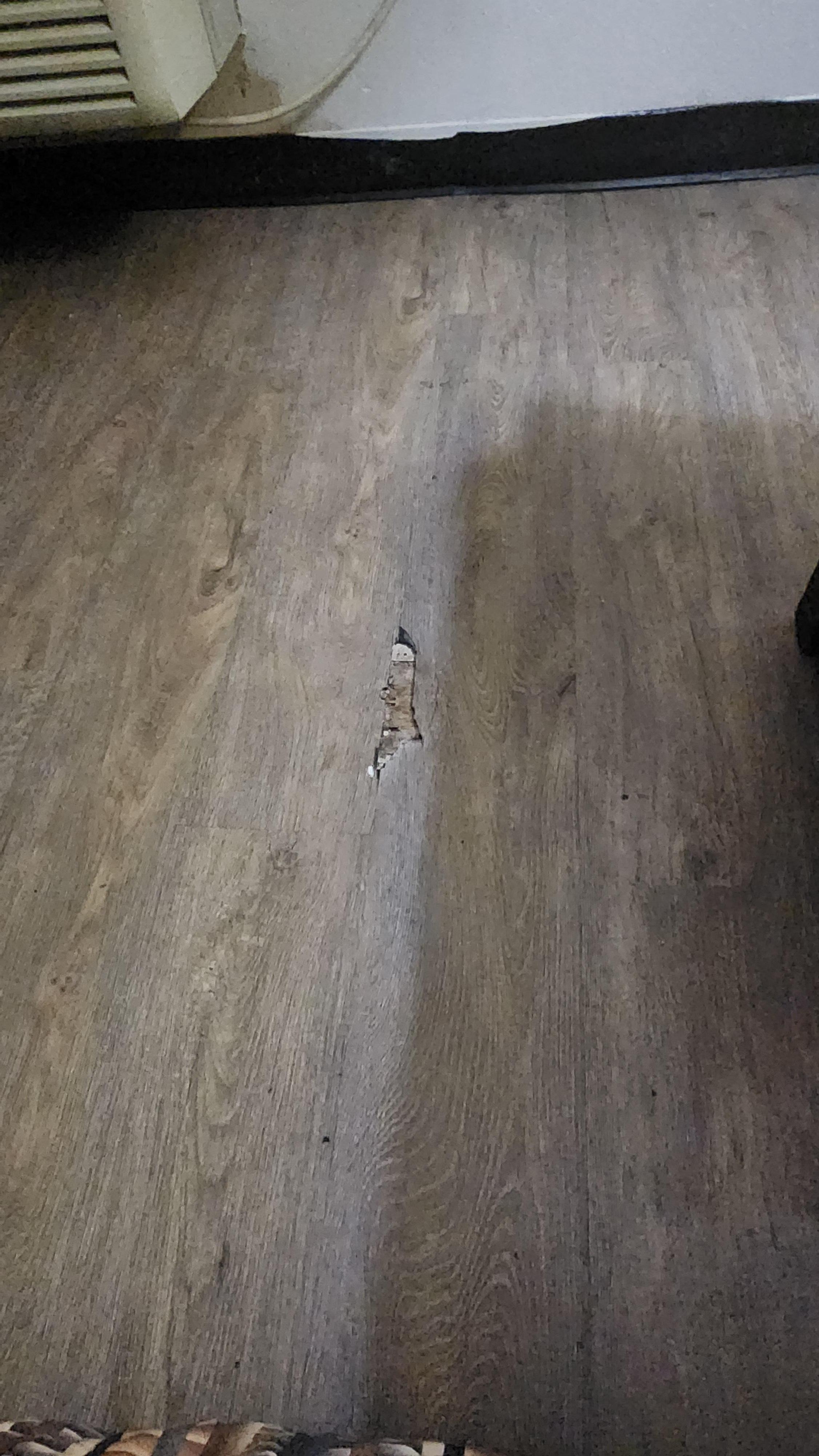Another photo of hole in floor