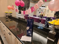 Birthday decoration by the host, Ilana. So sweet!