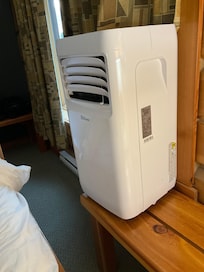 The air conditioner, had to squeeze by this to get into the bed