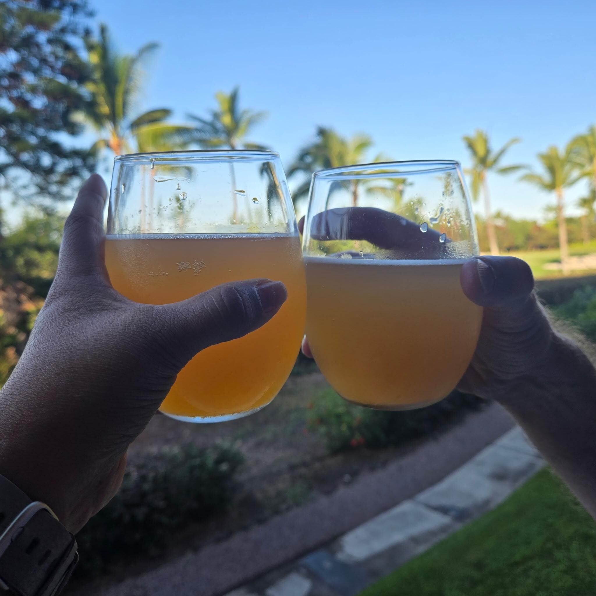 New Year's Day sunrise mimosas