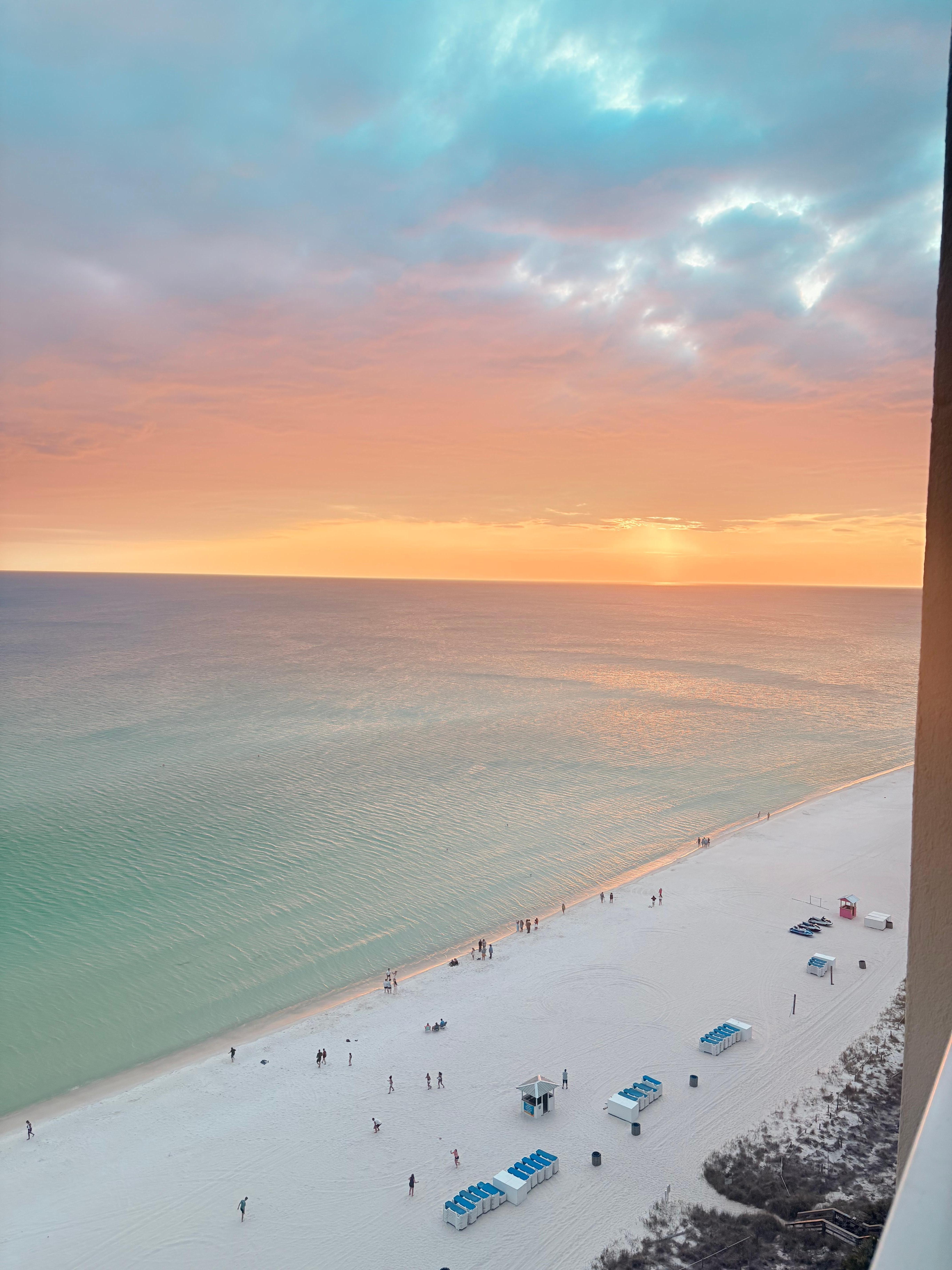 Beautiful sunset from the balcony!