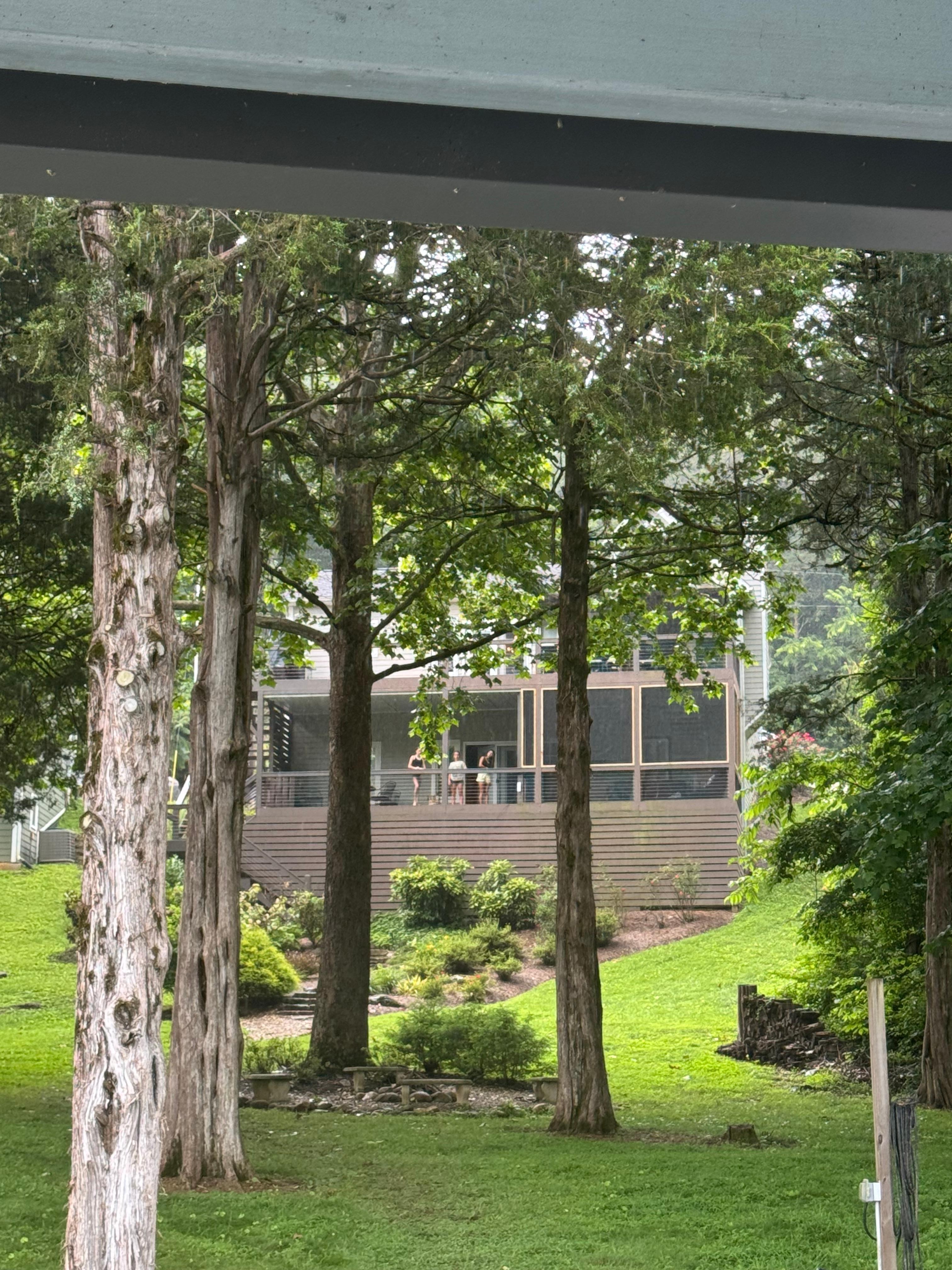 The view of the house from the dock