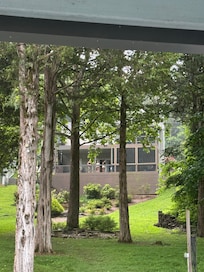 The view of the house from the dock