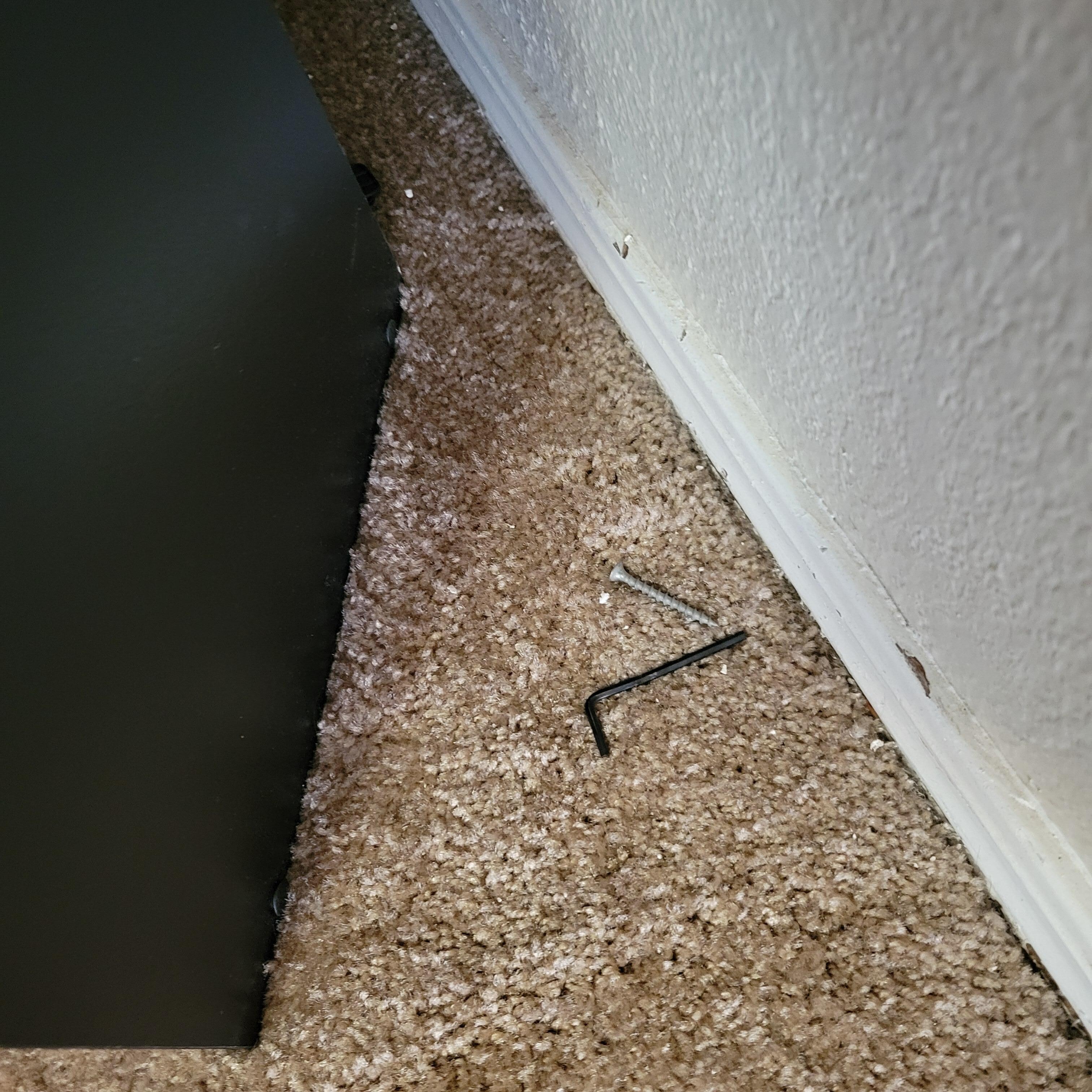 Dirty accumulating on unvacuumed carpet