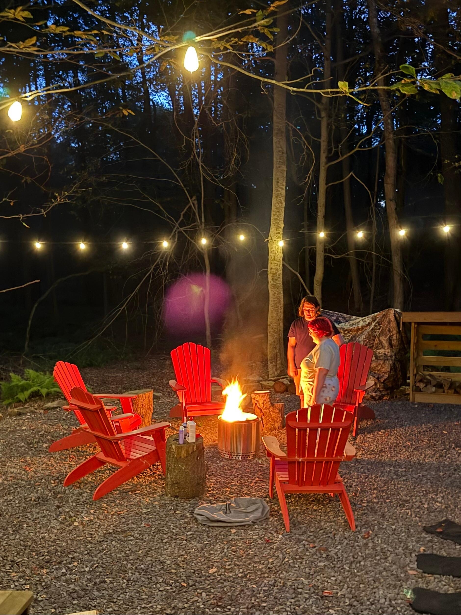 Kids built the fire for the s’mores