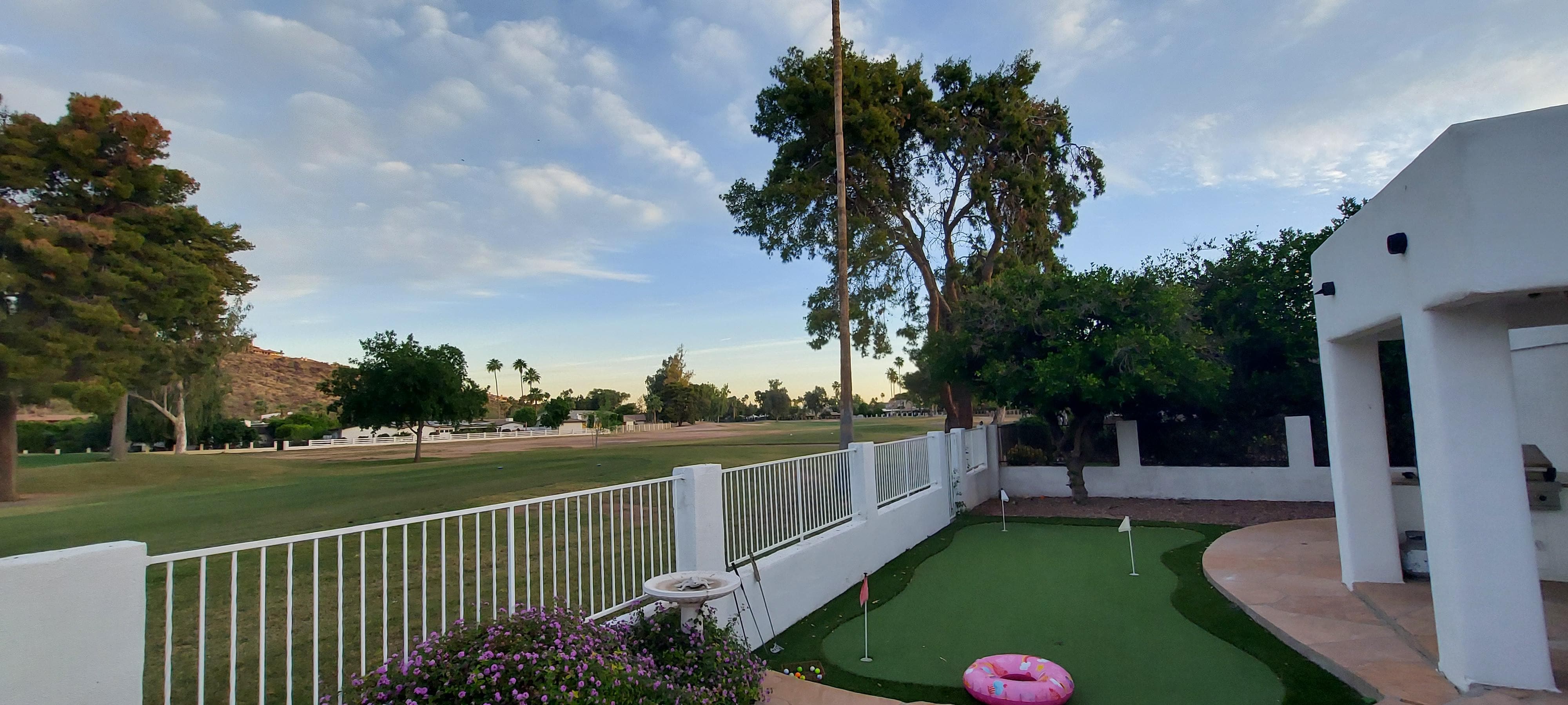A putting green on a golf course!